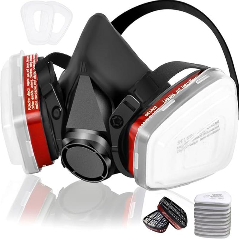 Respirator Half Face - Masker Debu 7-in-1/16-in-1 Hitam 6200, Respirator