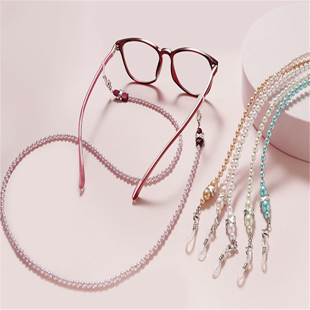Mask Chain Holder - Kacamata Mutiara Buatan Tangan, Tali Rantai