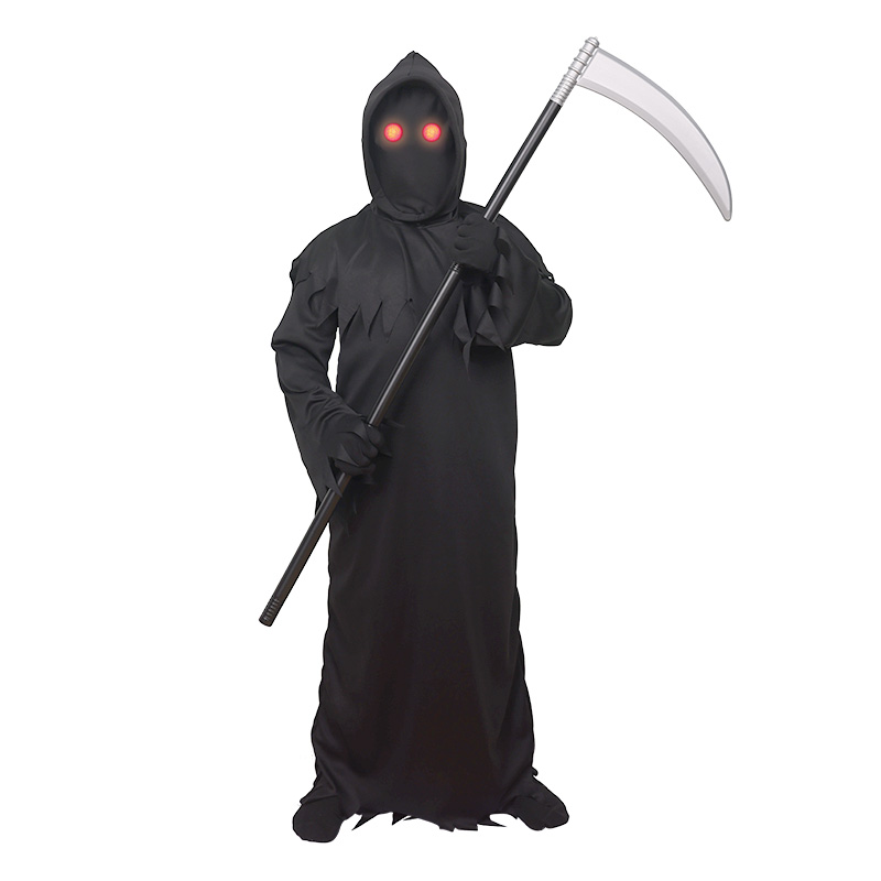 Kostum Horor Grim Reaper Hallo - Black Face Mask Pack ulasan dan harga