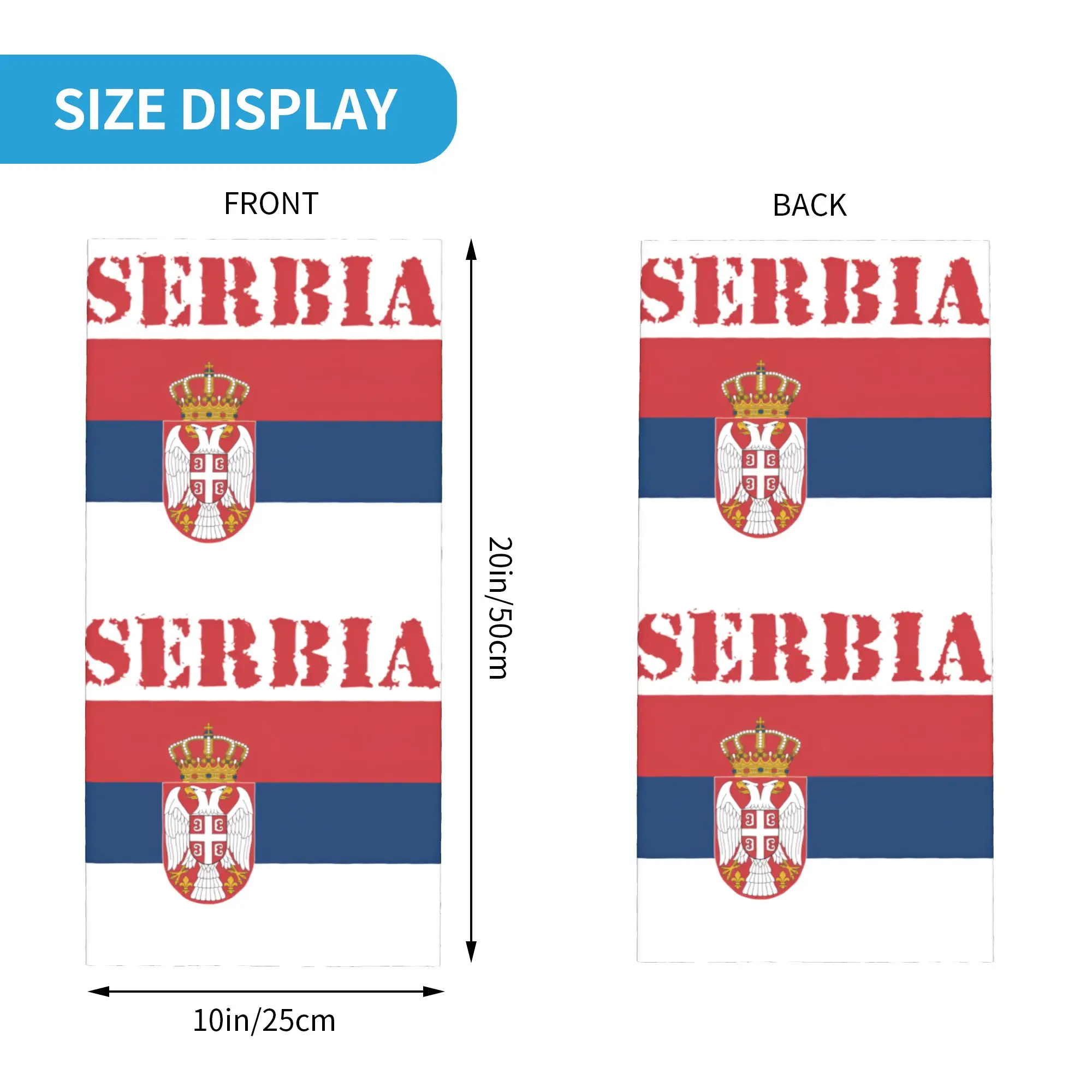 Bandana Leher Bendera Serbia B - Neck Gaiter Face Cover ulasan dan harga
