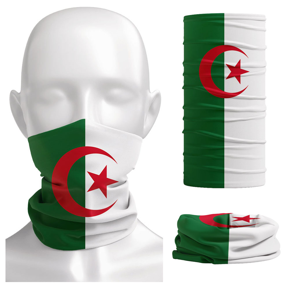 Bendera Aljazair dicetak Banda - Neck Gaiter Face Cover ulasan dan harga