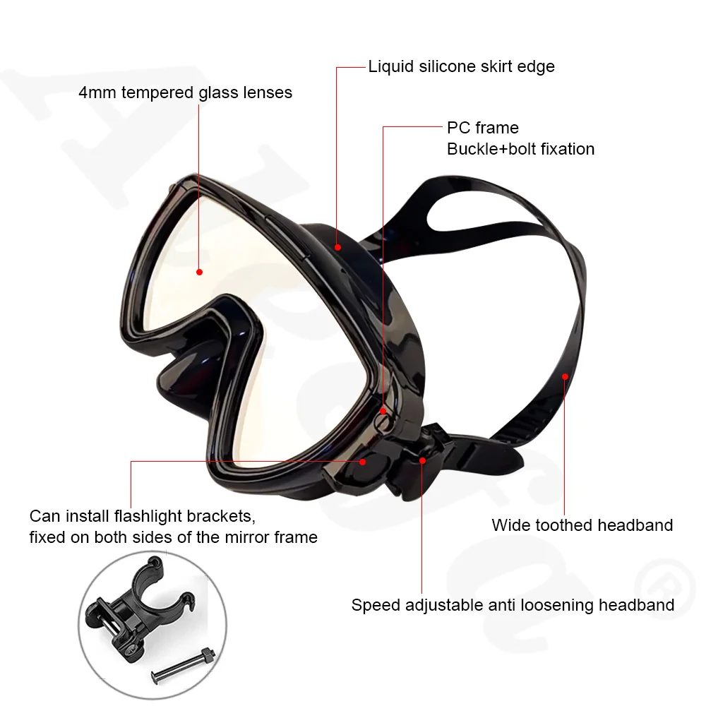 Masker selam Scuba Anti kabut, - Silicone Mask Bracket ulasan dan harga